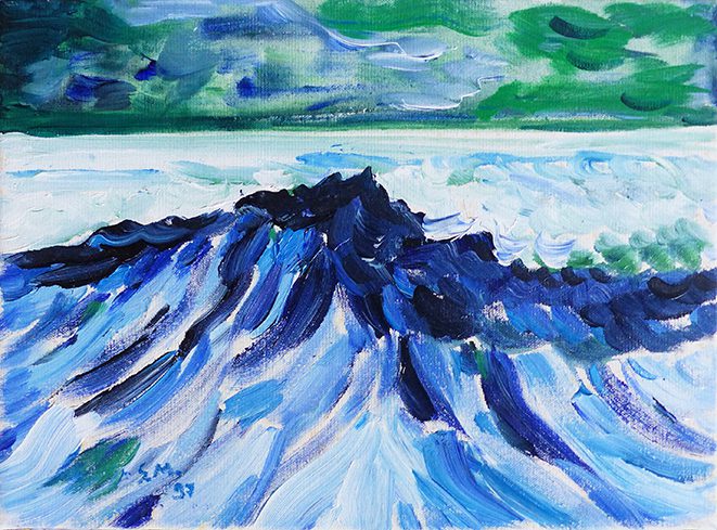 Woge vor grünem Himmel, 30 x 40 cm